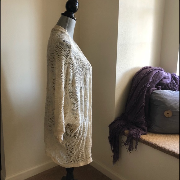 Windsor boho beige knit cardigan. - Picture 3 of 8